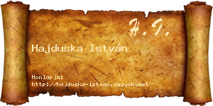 Hajduska István névjegykártya